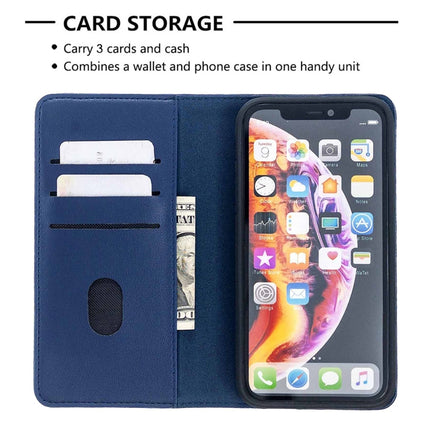 For iPhone XR 2 in 1 Detachable Magnetic Horizontal Flip Genuine Leather Case with Holder & Card Slots & Wallet(Blue)-garmade.com