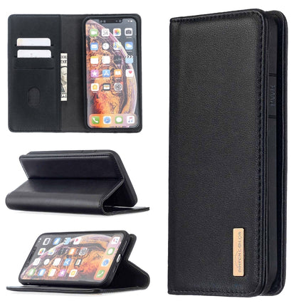 For iPhone XS Max 2 in 1 Detachable Magnetic Horizontal Flip Genuine Leather Case with Holder & Card Slots & Wallet(Black)-garmade.com