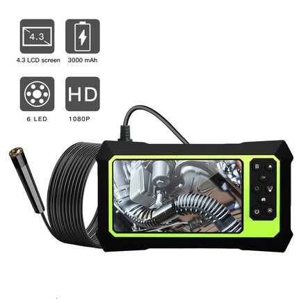 5.5mm 1080P IP68 Waterproof 4.3 inch Screen Single Camera Digital Endoscope, Line Length:7m-garmade.com
