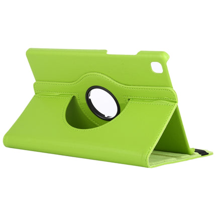 For Samsung Galaxy Tab A7 T500 Litchi Texture Horizontal Flip 360 Degrees Rotation Leather Case with Holder(Green)-garmade.com