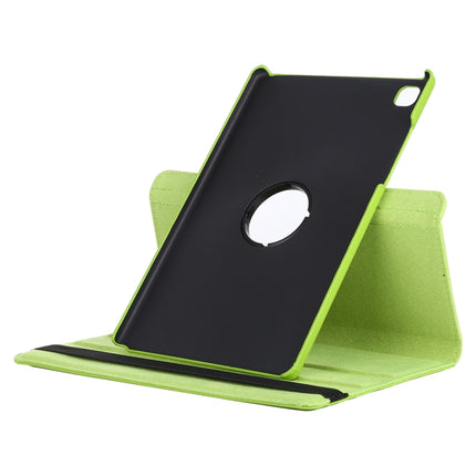 For Samsung Galaxy Tab A7 T500 Litchi Texture Horizontal Flip 360 Degrees Rotation Leather Case with Holder(Green)-garmade.com