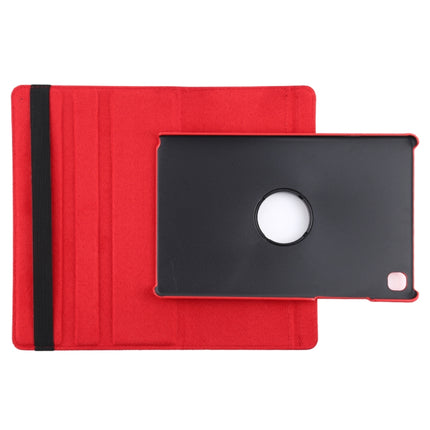 For Samsung Galaxy Tab A7 T500 Litchi Texture Horizontal Flip 360 Degrees Rotation Leather Case with Holder(Red)-garmade.com