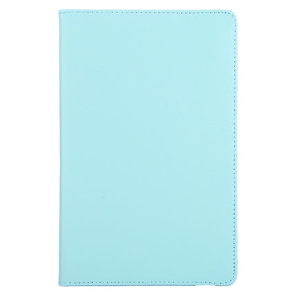 For Samsung Galaxy Tab A7 T500 Litchi Texture Horizontal Flip 360 Degrees Rotation Leather Case with Holder(Sky Blue)-garmade.com