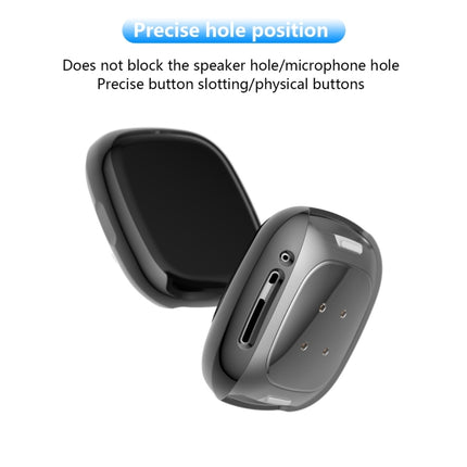 For Fitbit Versa 3 / Versa Sense Plating Full Package TPU Protective Case(Gray)-garmade.com