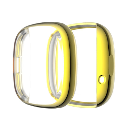 For Fitbit Versa 3 / Versa Sense Plating Full Package TPU Protective Case(Golden)-garmade.com