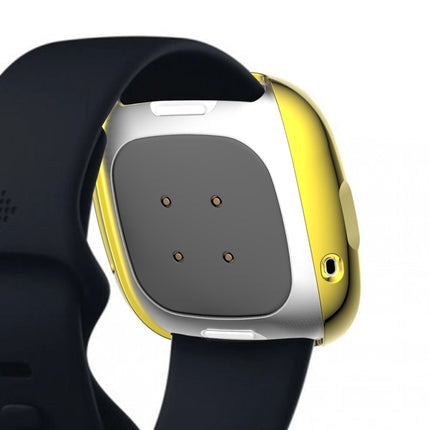 For Fitbit Versa 3 / Versa Sense Plating Full Package TPU Protective Case(Golden)-garmade.com