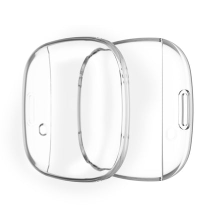 For Fitbit Versa 3 / Versa Sense Plating Full Package TPU Protective Case(Transparent)-garmade.com