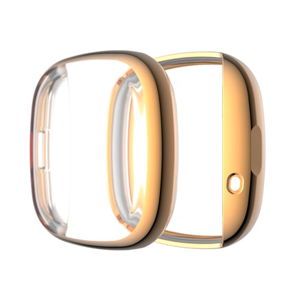 For Fitbit Versa 3 / Versa Sense Plating Full Package TPU Protective Case(Rose Gold)-garmade.com
