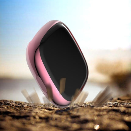 For Fitbit Versa 3 / Versa Sense Plating Full Package TPU Protective Case(Pink)-garmade.com