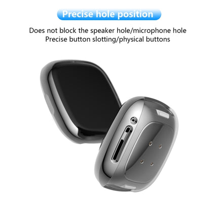 For Fitbit Versa 3 / Versa Sense Plating Full Package TPU Protective Case(Silver)-garmade.com
