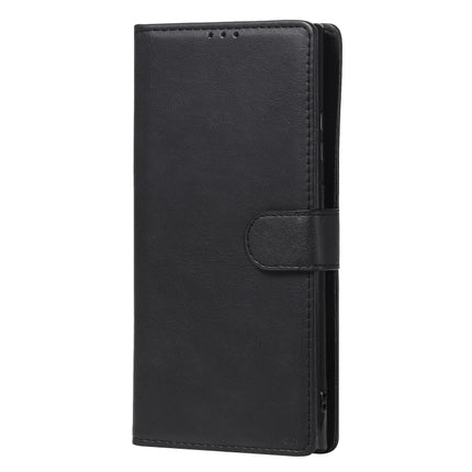 For Samsung Galaxy Note 20 2 in 1 Solid Color Detachable PU Leather Case with Card Slots & Magnetic Holder & Photo Frame & Wallet & Strap(Black)-garmade.com