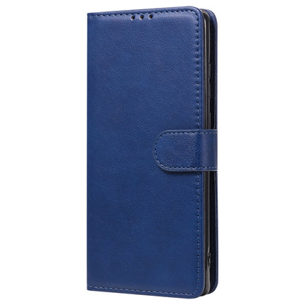 For Samsung Galaxy Note 20 Ultra 2 in 1 Solid Color Detachable PU Leather Case with Card Slots & Magnetic Holder & Photo Frame & Wallet & Strap(Blue)-garmade.com