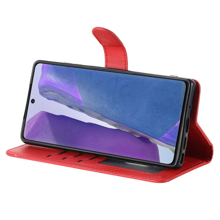 For Samsung Galaxy Note 20 Ultra 2 in 1 Solid Color Detachable PU Leather Case with Card Slots & Magnetic Holder & Photo Frame & Wallet & Strap(Red)-garmade.com