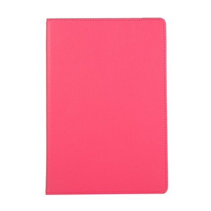 For Samsung Galaxy Tab S8+ / Tab S8 Plus / Tab S7 FE / Tab S7+ / T970 / T976B Litchi Texture Horizontal Flip 360 Degrees Rotation Leather Case with Holder(Rose Red)-garmade.com