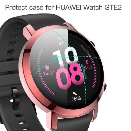 For Huawei Watch GT2 42mm 2 in 1 Tempered Glass Screen Protector + Fully Plating PC Case(Fink)-garmade.com