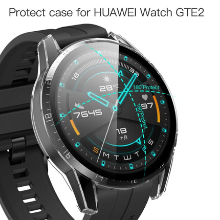 For Huawei Watch GT2 46mm 2 in 1 Tempered Glass Screen Protector + Fully Plating PC Case(Transparent)-garmade.com