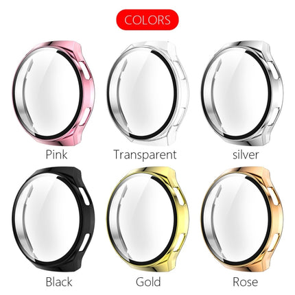 For Huawei Watch GT2e 2 in 1 Tempered Glass Screen Protector + Fully Plating PC Case(Pink)-garmade.com