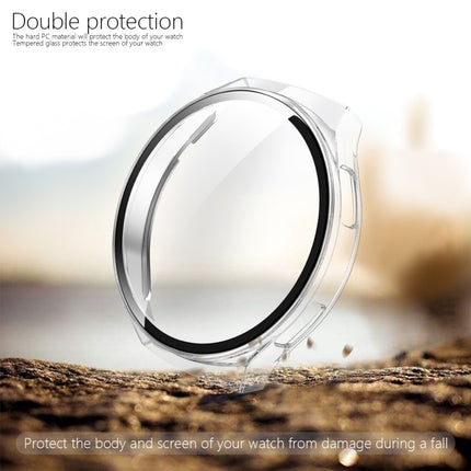 For Huawei Watch GT2e 2 in 1 Tempered Glass Screen Protector + Fully Plating PC Case(Transparent)-garmade.com
