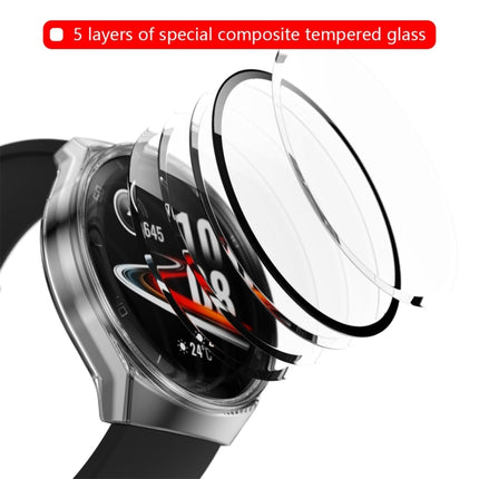 For Huawei Watch GT2e 2 in 1 Tempered Glass Screen Protector + Fully Plating PC Case(Transparent)-garmade.com