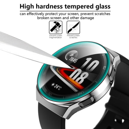 For Huawei Watch GT2e 2 in 1 Tempered Glass Screen Protector + Fully Plating PC Case(Silver)-garmade.com