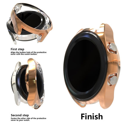 For Samsung Galaxy Watch 3 41mm Electroplating Hollow Half-pack TPU Protective Case(Rose Gold)-garmade.com