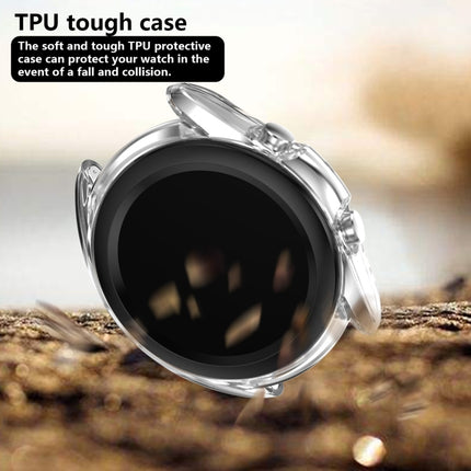 For Samsung Galaxy Watch 3 41mm Electroplating Hollow Half-pack TPU Protective Case(Transparent)-garmade.com