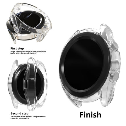For Samsung Galaxy Watch 3 41mm Electroplating Hollow Half-pack TPU Protective Case(Transparent)-garmade.com