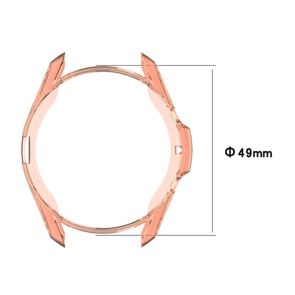 For Samsung Galaxy Watch 3 45mm Electroplating Hollow Half-pack TPU Protective Case(Rose Gold)-garmade.com