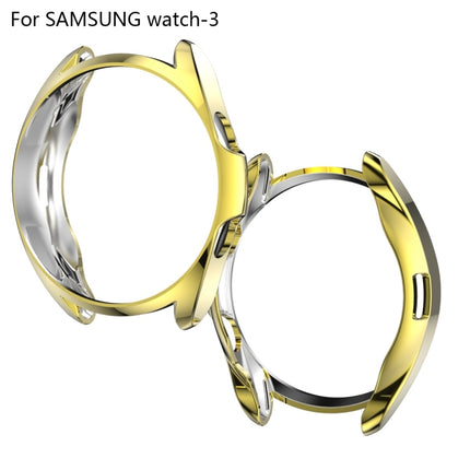 For Samsung Galaxy Watch 3 45mm Electroplating Hollow Half-pack TPU Protective Case(Golden)-garmade.com