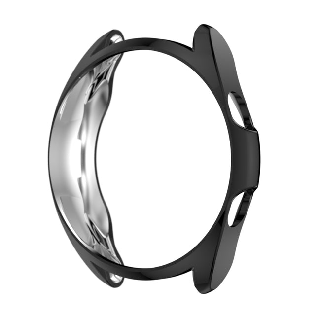 For Samsung Galaxy Watch 3 45mm Electroplating Hollow Half-pack TPU Protective Case(Black)-garmade.com