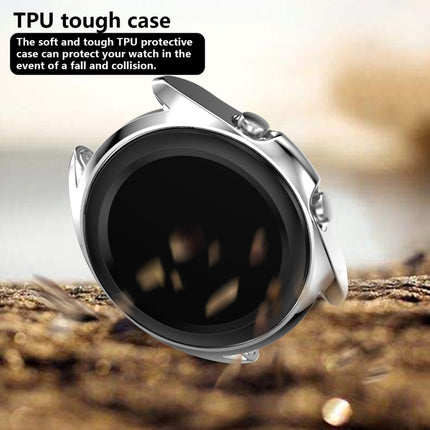 For Samsung Galaxy Watch 3 45mm Electroplating Hollow Half-pack TPU Protective Case(Silver)-garmade.com
