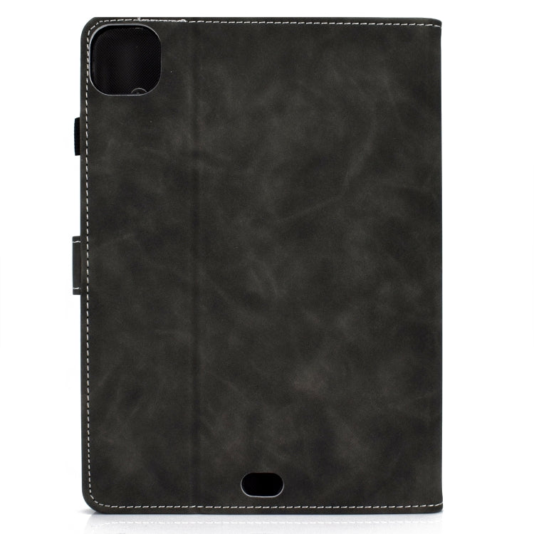 For iPad Air 2022 / 2020 10.9 Cowhide Texture Horizontal Flip Leather Case with Holder & Card Slots & Sleep / Wake-up Function(Grey)-garmade.com