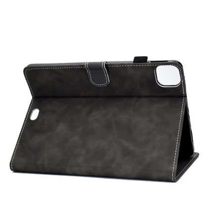 For iPad Air 2022 / 2020 10.9 Cowhide Texture Horizontal Flip Leather Case with Holder & Card Slots & Sleep / Wake-up Function(Grey)-garmade.com
