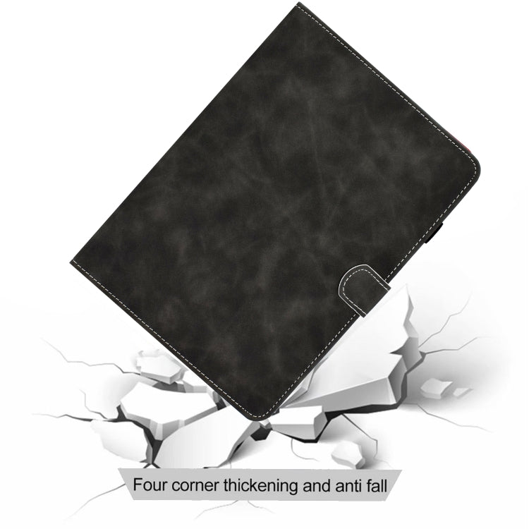 For iPad Air 2022 / 2020 10.9 Cowhide Texture Horizontal Flip Leather Case with Holder & Card Slots & Sleep / Wake-up Function(Grey)-garmade.com