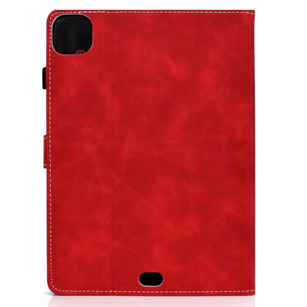 For iPad Air 2022 / 2020 10.9 Cowhide Texture Horizontal Flip Leather Case with Holder & Card Slots & Sleep / Wake-up Function(Red)-garmade.com