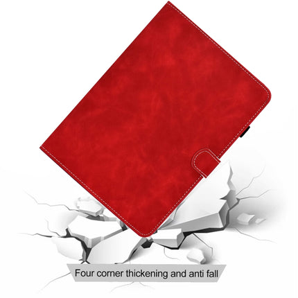 For iPad Air 2022 / 2020 10.9 Cowhide Texture Horizontal Flip Leather Case with Holder & Card Slots & Sleep / Wake-up Function(Red)-garmade.com