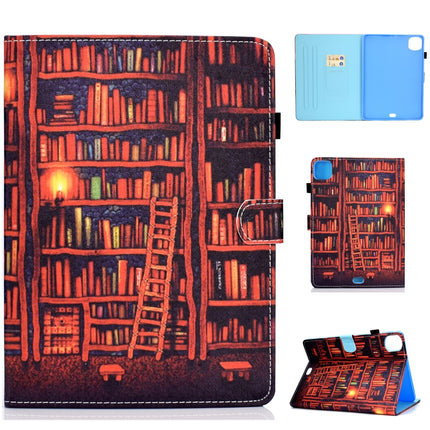 For iPad Air 2022 / 2020 10.9 Colored Drawing Stitching Horizontal Flip Leather Case, with Holder & Card Slots & Sleep / Wake-up function(Bookshelf)-garmade.com