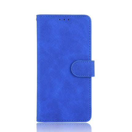 For iPhone 12 mini Solid Color Skin Feel Magnetic Buckle Horizontal Flip Calf Texture PU Leather Case with Holder & Card Slots & Wallet(Blue)-garmade.com