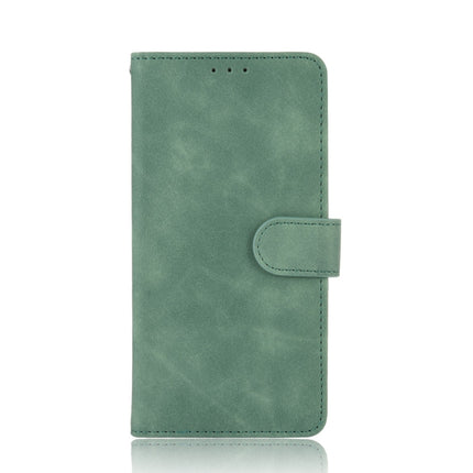 For iPhone 12 Pro Max Solid Color Skin Feel Magnetic Buckle Horizontal Flip Calf Texture PU Leather Case with Holder & Card Slots & Wallet(Green)-garmade.com