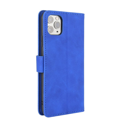 For iPhone 11 Pro Solid Color Skin Feel Magnetic Buckle Horizontal Flip Calf Texture PU Leather Case with Holder & Card Slots & Wallet(Blue)-garmade.com
