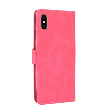 For iPhone XS / X Solid Color Skin Feel Magnetic Buckle Horizontal Flip Calf Texture PU Leather Case with Holder & Card Slots & Wallet(Rose Gold)-garmade.com