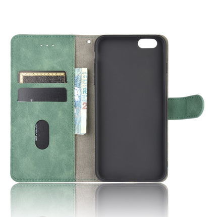 For iPhone 6 & 6s Solid Color Skin Feel Magnetic Buckle Horizontal Flip Calf Texture PU Leather Case with Holder & Card Slots & Wallet(Green)-garmade.com