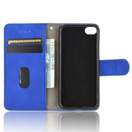 For iPod Touch 6 & 5 Solid Color Skin Feel Magnetic Buckle Horizontal Flip Calf Texture PU Leather Case with Holder & Card Slots & Wallet(Blue)-garmade.com