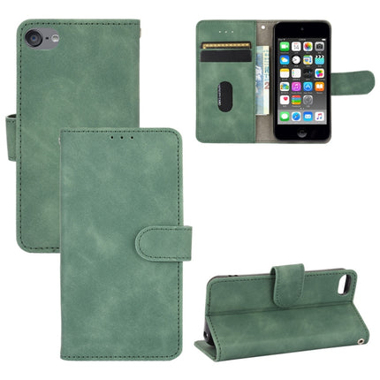 For iPod Touch 6 & 5 Solid Color Skin Feel Magnetic Buckle Horizontal Flip Calf Texture PU Leather Case with Holder & Card Slots & Wallet(Green)-garmade.com