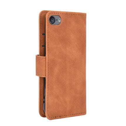 For iPod Touch 6 & 5 Solid Color Skin Feel Magnetic Buckle Horizontal Flip Calf Texture PU Leather Case with Holder & Card Slots & Wallet(Brown)-garmade.com