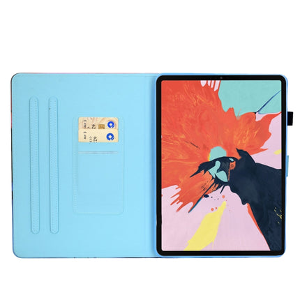 For iPad Air 2022 / 2020 10.9 Colored Drawing Stitching Horizontal Flip Leather Case with Holder & Card Slots & Sleep / Wake-up function(Pineapple)-garmade.com