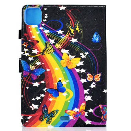 For iPad Air 2022 / 2020 10.9 Colored Drawing Stitching Horizontal Flip Leather Case with Holder & Card Slots & Sleep / Wake-up function(Music Butterfly)-garmade.com