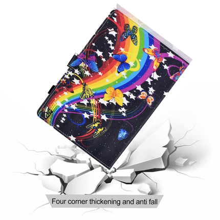 For iPad Air 2022 / 2020 10.9 Colored Drawing Stitching Horizontal Flip Leather Case with Holder & Card Slots & Sleep / Wake-up function(Music Butterfly)-garmade.com