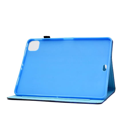 For iPad Air 2022 / 2020 10.9 Colored Drawing Stitching Horizontal Flip Leather Case with Holder & Card Slots & Sleep / Wake-up function(Blue Sky Starfish)-garmade.com
