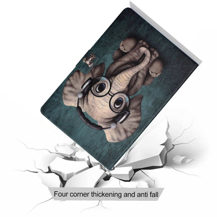 For iPad Air 2022 / 2020 10.9 Electric Pressed Colored Drawing Horizontal Flip Leather Case with Holder & Card Slots & Sleep / Wake-up Function(Elephant)-garmade.com